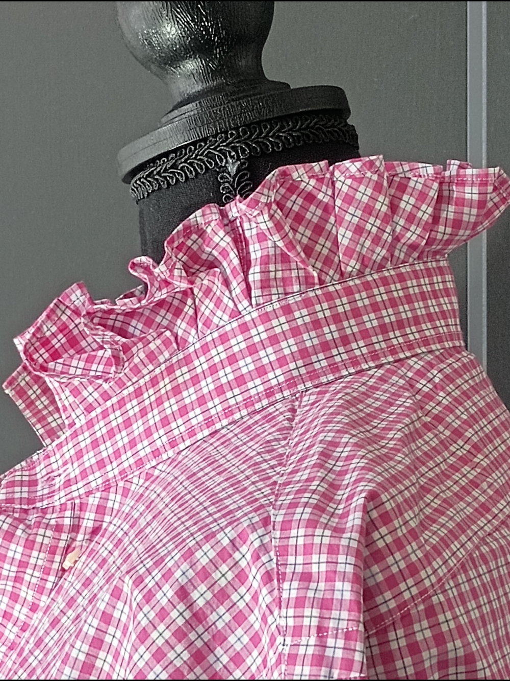 Upcycled Women's Ralph Lauren Ruffled Collar Shirt #045 - Picture 6 of 9